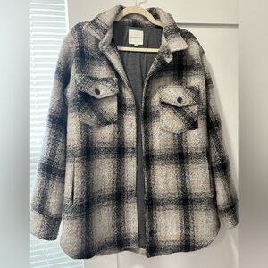 Thread & Supply Plaid Women's Jacket in Black and Gray